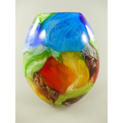 Glas Vase farbe H.34x10cm