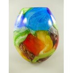 Glas Vase farbe H.34x10cm