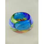 Glas Vase farbe H.34x10cm