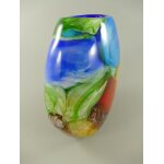Glas Vase farbe H.34x10cm