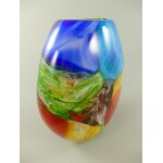 Glas Vase farbe H.34x10cm