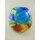 Glas Vase farbe H.34x10cm