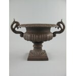 Urn Antik Eisen ROSTIG farbig H.27x37cm