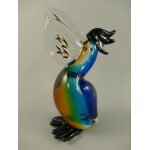Skulptur Glas Vogel farbig