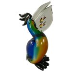 Skulptur Glas Vogel farbig