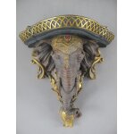 Wandkonsole Elefant Polystein H.31x33cm