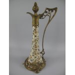 Porzellan/Messing Jugendstil Flasche H.35x16cm #86068
