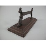 Schuhkratzer Stiefel Gußeisen rust. braun L.30cm