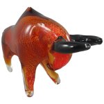 Skulptur Glas Bulle Stier farbig