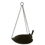 Vogeltränke/Fütterungspl. Eisen rust. braun H.38cm