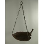Vogeltränke/Fütterungspl. Eisen rust. braun H.38cm