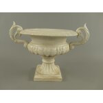 Urn Antik weiß Eisen H.27x37cm