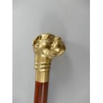 Spazierstock Hund Messing brüniert L.94cm