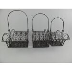 Korbset Röst/braun Eisen H.38/41/43-L.41/44/47cm