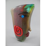 Glas Vase farbe H.36x26x11cm