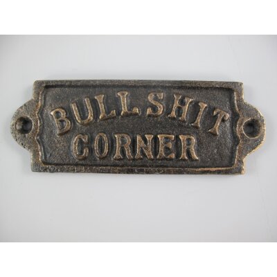 Schild BULLSHIT rustikal Eisen L.14x5cm