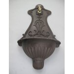 Wandbrunnen Alu Guß rustikal braun H.65cm