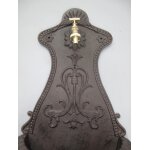 Wandbrunnen Alu Guß rustikal braun H.65cm