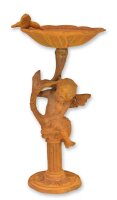 Vogeltränke Gusseisen Rostoptik Putto auf...