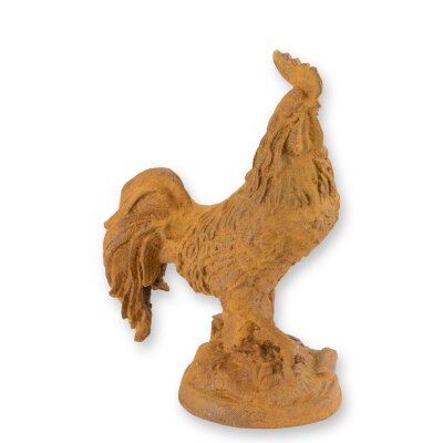 Figur Gusseisen Rostoptik Hahn