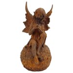 Figur Gusseisen Fee sitzend auf Kugel