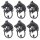 6er Set Wandhaken Gusseisen Pferd