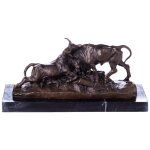 Skulptur Figur Bronzeskulptur Bronzefigur Kämpfende...