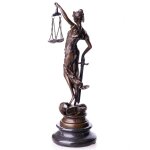 Skulptur Figur Bronzeskulptur Bronzefigur Justitia