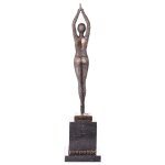 Skulptur Figur Bronzeskulptur Bronzefigur Tänzerin...