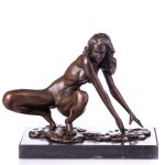 Skulptur Figur Bronzeskulptur Bronzefigur Weiblicher Akt...