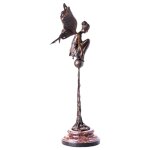 Skulptur Figur Bronzeskulptur Bronzefigur Elfe