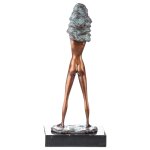 Skulptur Figur Statue grün patiniert Weiblicher Akt...