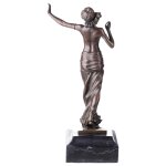 Skulptur Figur Bronzeskulptur Bronzefigur Tänzerin Akt