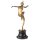 Skulptur Figur Statue Bronzeskulptur Bronzefigur Bronze poliert Tänzerin Con Brio nach F.Preiss