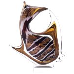 Skulptur Glas Fisch Murano-Stil