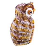 Skulptur Glas Eule Uhu Murano-Stil
