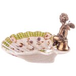Seifenhalter Seifenschale Porzellan/Messing Engel #88138