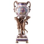 Vase Porzellan/Messing #88161