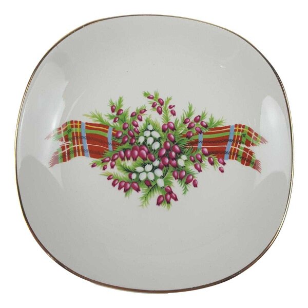 Servierplatte Beilagenschale Goldrand 13 cm Weatherby Hanley Falcon Blumendekor Blumen gebraucht - gut