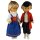 2er Set Puppen 48 cm Schlafaugen Souvenir