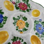 Eierplatte Blumen Keramik Vintage/Retro-Stil