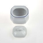 Zuckerdose Marienbad Ingres Weiss blauer Rand gebraucht - sehr gut