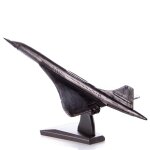 Figur Skulptur Gusseisen Flugzeug Modell Concorde...