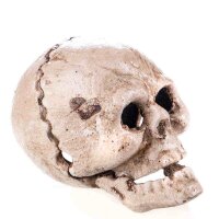 Flaschenöffner Totenkopf Altweiß Gusseisen