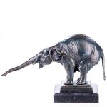 Figur Skulptur Gusseisen Elefant auf Marmorsockel...