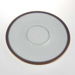 Untertasse Goldrand 15,4 cm PMR Jaeger & Co Bavaria Unbestimmten Formen Blau Gold Dekor gebraucht - gut