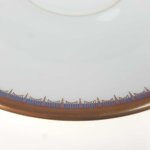 Untertasse Goldrand 15,4 cm PMR Jaeger & Co Bavaria Unbestimmten Formen Blau Gold Dekor gebraucht - gut