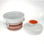 Ragoutterrine Suppenterrine Servierschüssel 1,5 L Retsch Wunsiedel Unbestimmten Formen Retro braun orange schwarz gebraucht - gut