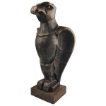 Skulptur Gusseisen Adler auf Holzsockel