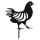 Gartenstecker Gusseisen Henne Silhouette